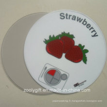Rond en forme de PVC Coaster Strawberry Round PVC Placemat Coupe